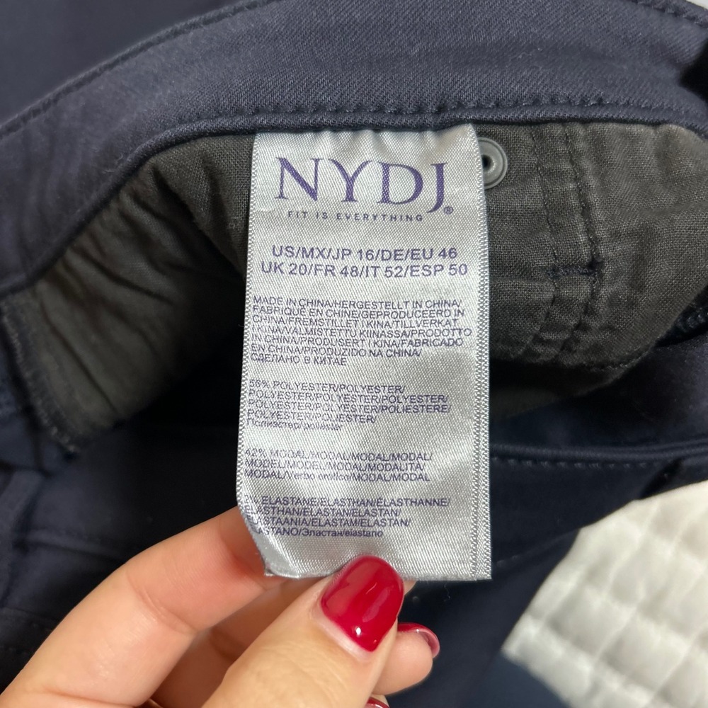 NYDJ Ami Skinny Jeans Lift Tucking Technology Dark Wash Women's Size 16 Navy - Picture 5 of 5